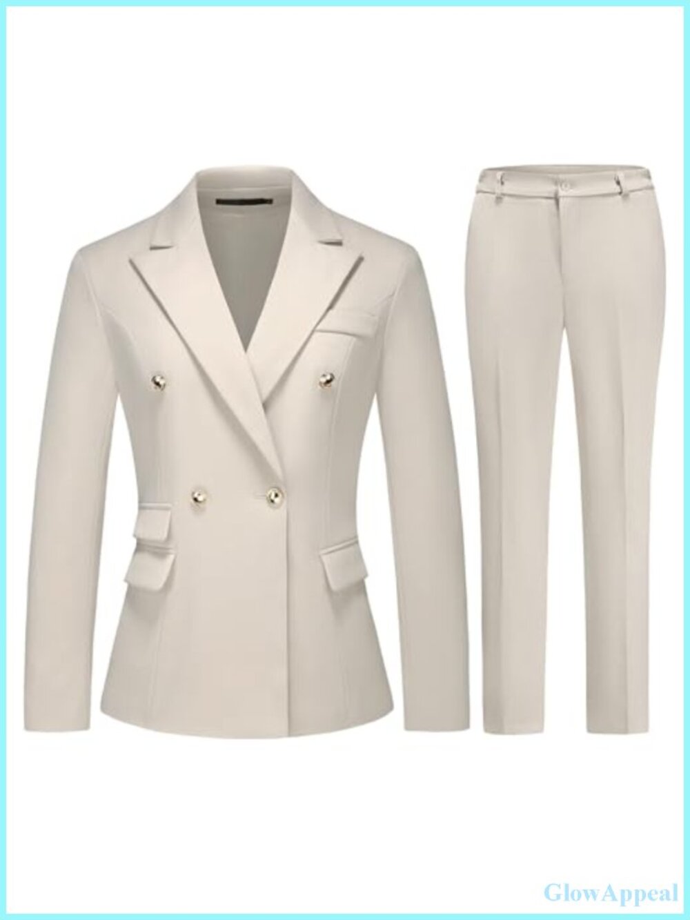 Women's Double Breasted Suiting Pantsuit Set Business Casual Office